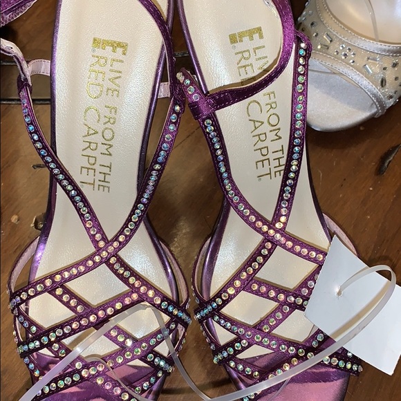 Brand-New E Live From The Red Carpet Berry Heels - Picture 3 of 7